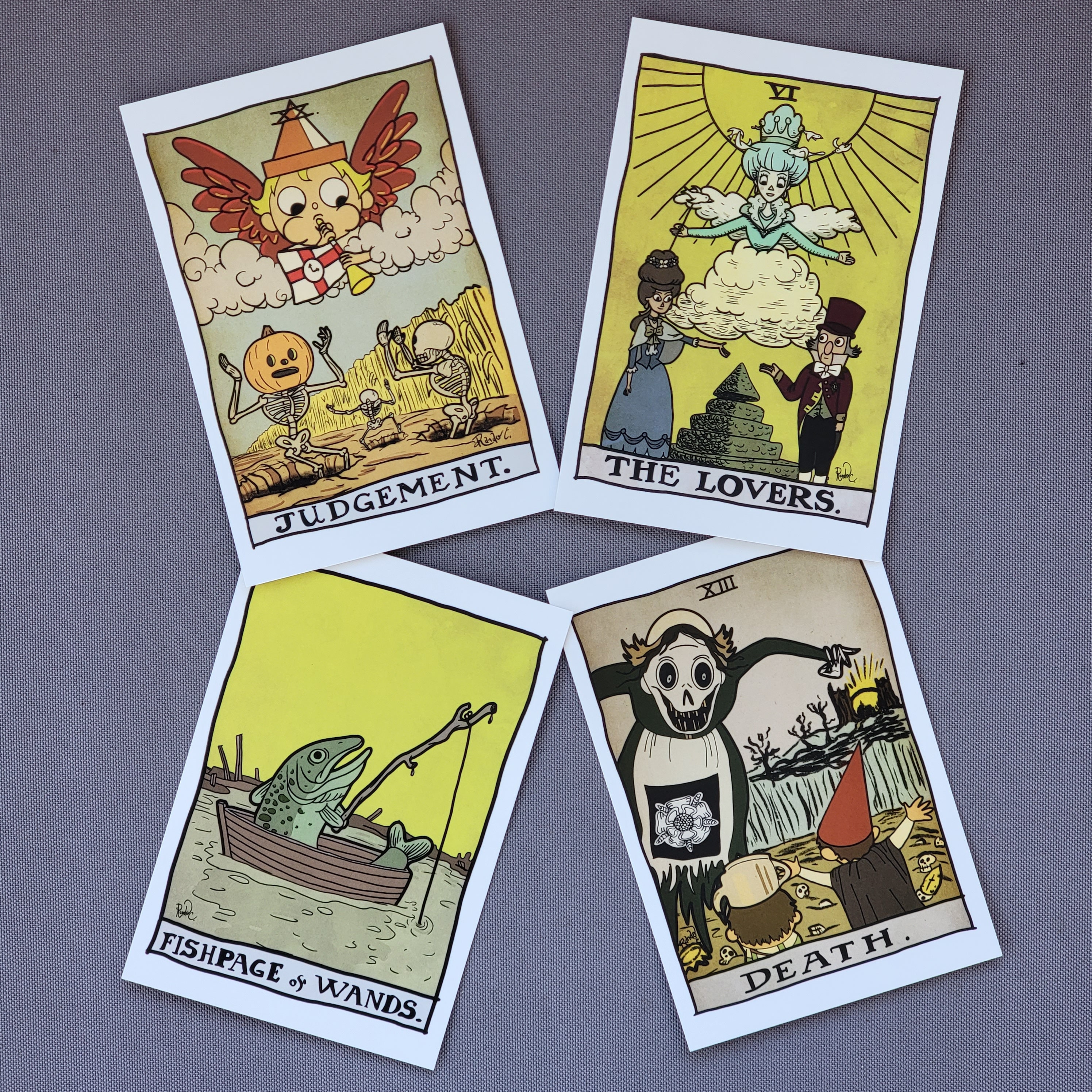 Over the Garden Wall Tarot Postcard Sets! - Death, Lovers