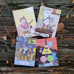ALL Four Gravity Falls Tarot, 5x7 Drucke!