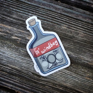 Vinyl STICKER! - &quot;Ol&#39; Windbag&quot; - 3&quot; Die Cut - Over the Garden Wall North Win