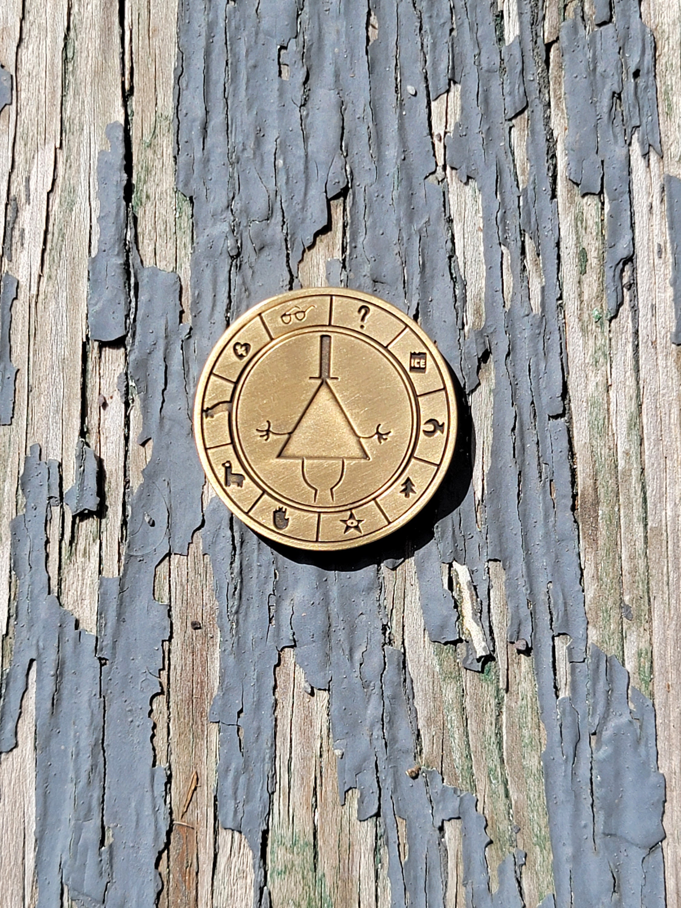 ビル・サイファー - 怪奇ゾーン グラビティフォールズにインスパイアされた両面コイン! - Etsy 日本