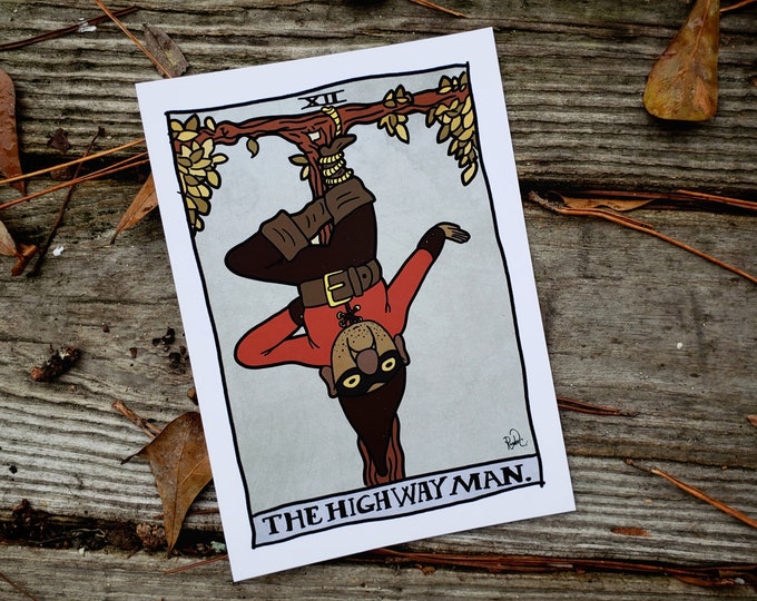 Over the Garden Wall the Highwayman / Hanged Man Tarot Print, 5x7 Etsy