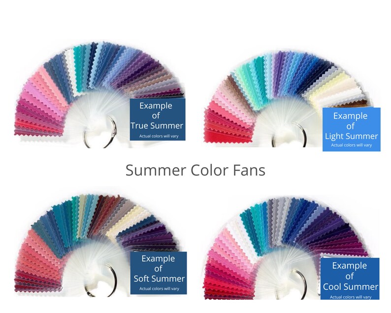 SUMMER Seasonal Color Fans True Cool Light or Soft Etsy