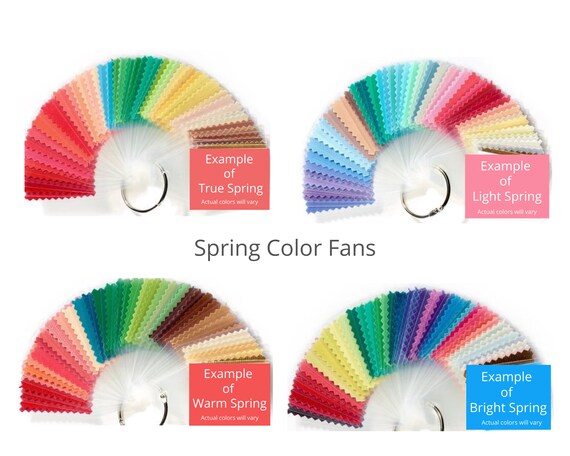 spring seasonal color fans true warm light or bright