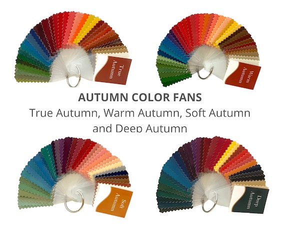 AUTUMN Seasonal Color Fans true Soft Warm or Deep - Etsy