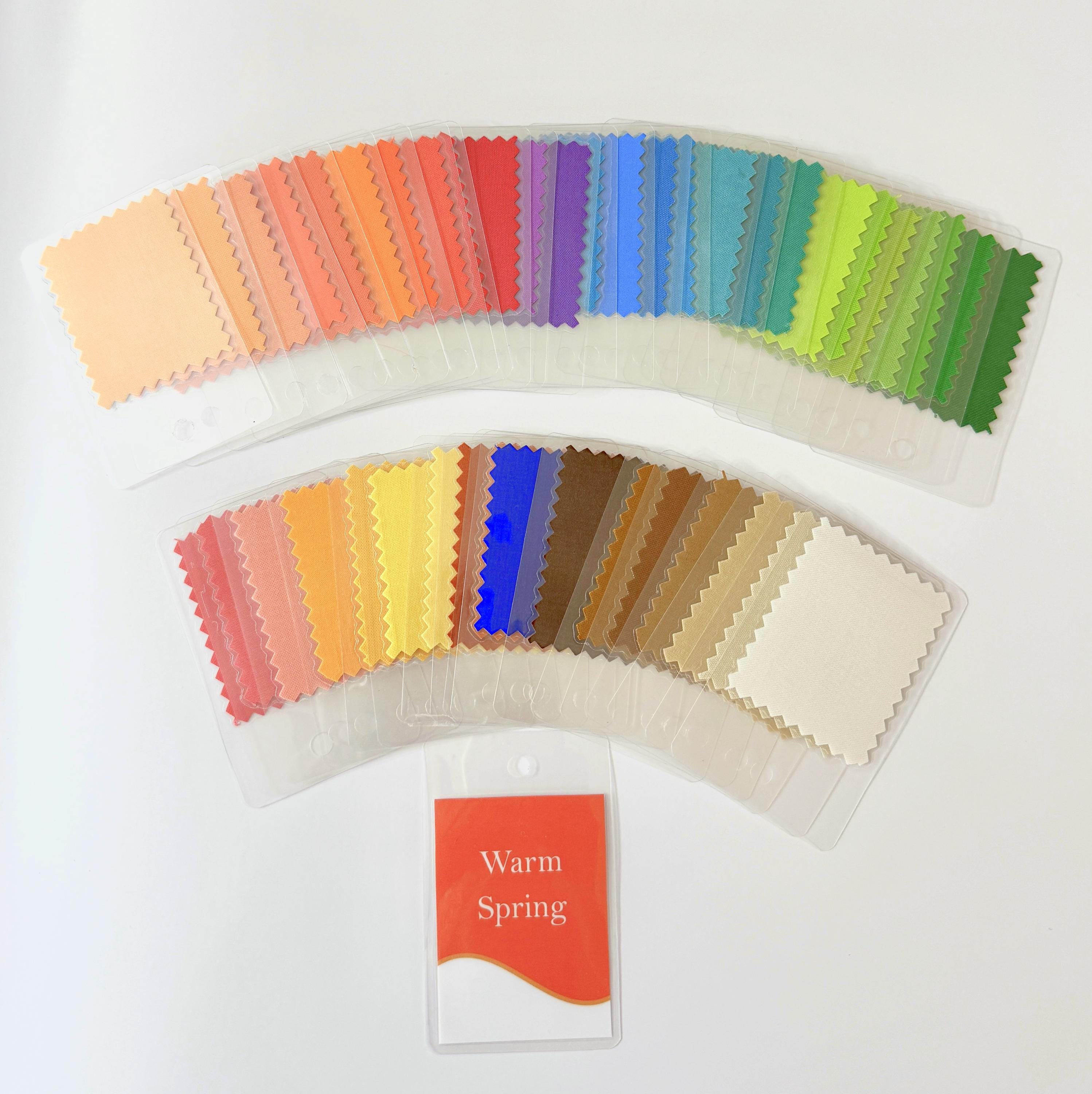Warm Spring Color Palette: Laminated Fabric Swatches - Seasonal Color ...