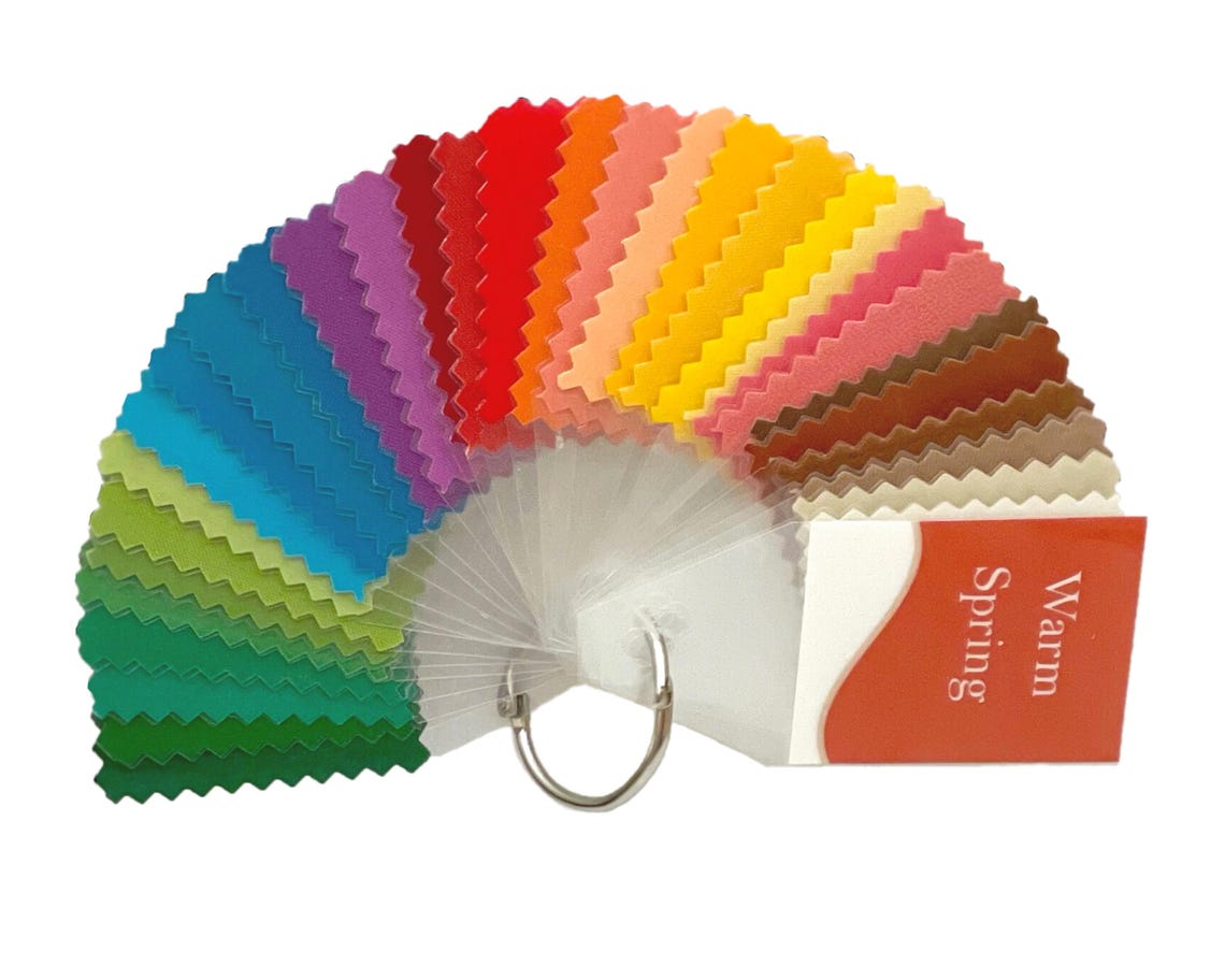 4 Spring Color Palette Bundle: Laminated Fabric Swatches - Seasonal ...