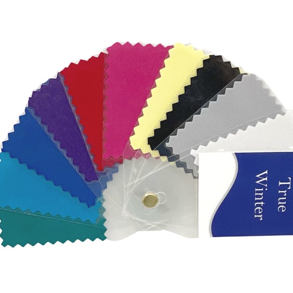 WINTER 10 Swatch Seasonal Color Fans (True, Cool, Bright, Deep)  by Style Solutions for You