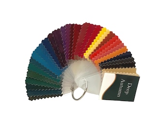 Deep (Dark) Autumn Color Palette: Laminated Fabric Swatches for Color Analysis