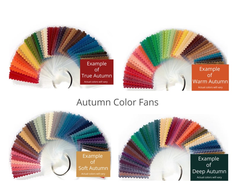 AUTUMN Seasonal Color Fans True Soft Warm or Deep Etsy