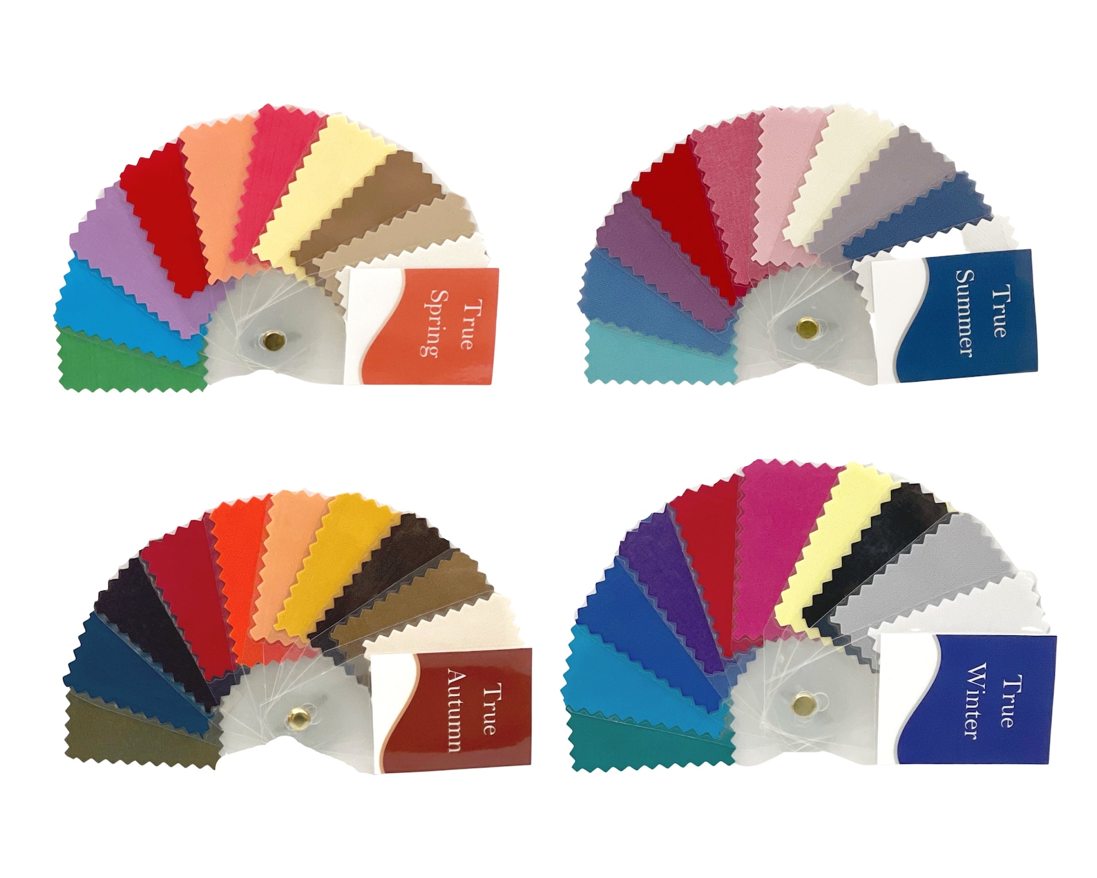 4 Seasonal Color Fans for Spring Summer Autumn and Winter Etsy