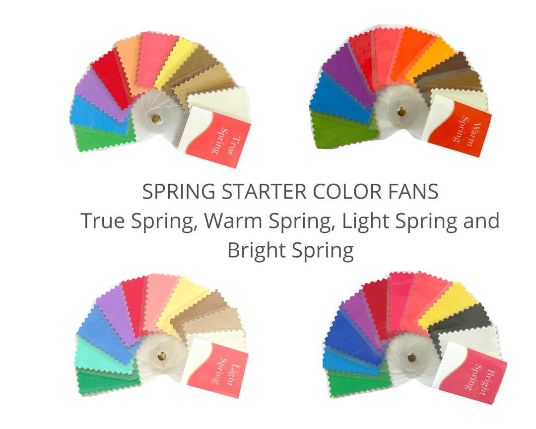 SPRING 10 Swatch Seasonal Color Fans true, Light, Warm, Bright by Style