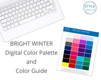 Guía y paleta de colores digitales BRIGHT (CLEAR) INVIERNO de Style Solutions para usted