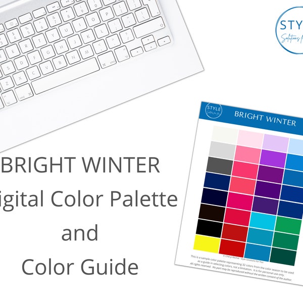 BRIGHT (CLEAR) WINTER Digital Color Palette & Guide by Style Solutions for You