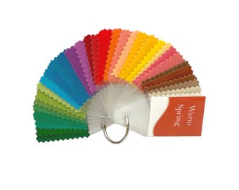 Warm Spring Color Palette: Laminated Fabric Swatches - Seasonal Color Analysis Guide