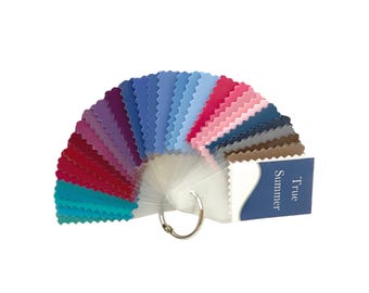 True (Classic) Summer Color Palette: Laminated Fabric Swatches - Seasonal Color Analysis Guide