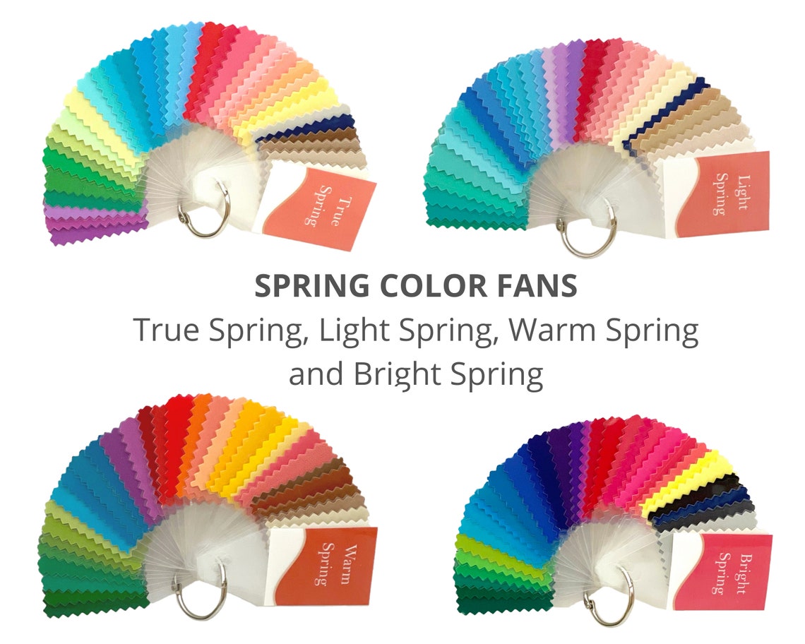 SPRING Seasonal Color Fans true Warm Light or Bright Etsy UK