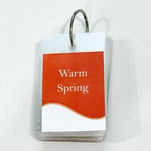 Warm Spring Color Palette: Laminated Fabric Swatches - Seasonal Color Analysis Guide