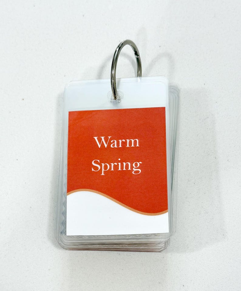 Warm Spring Color Palette: Laminated Fabric Swatches - Seasonal Color Analysis Guide image 2