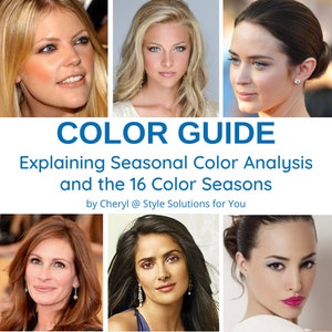 Color Analysis Kit 12 Season Color Palettes. DIY Swatches, Drapes, Cutouts.  digital Download 