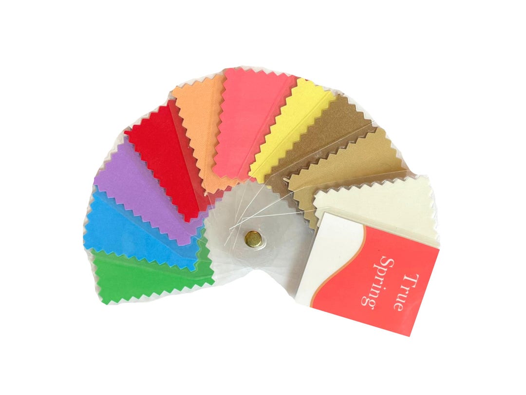Spring Color Fan (true, Light, Warm, Bright): 10 Laminated Fabric ...
