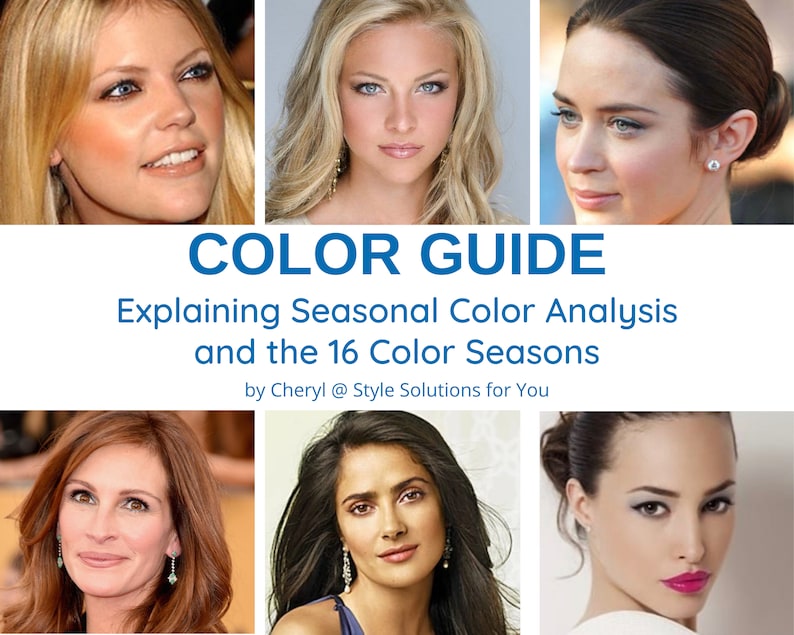 Seasonal Color Analysis Guide to Determine Your Color Season Etsy