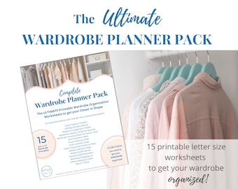 Wardrobe Planner Pack: Closet Organizer Worksheets (Printable)