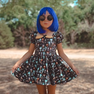Girl’s “Coraline” Peter Pan collar  dress