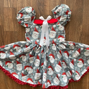 Girl’s “santa”  Peter Pan collar  dress