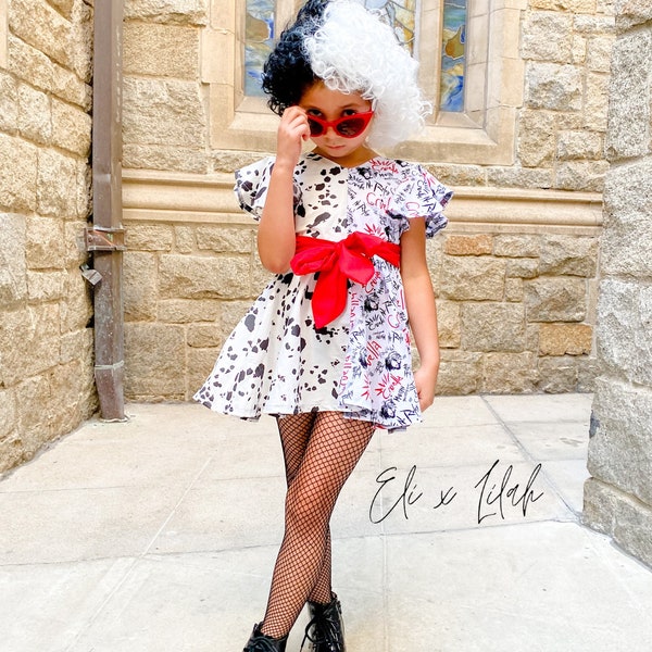 Girl’s  cruella costume dress