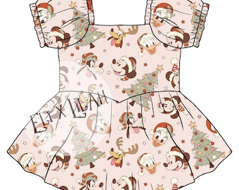 Girl’s “Christmas” mini length dress