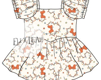 Girl’s Christmas wreath mini dress