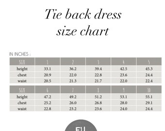 Tie Back Bra Color & Sizing Chart – Hai Trim & Feathers