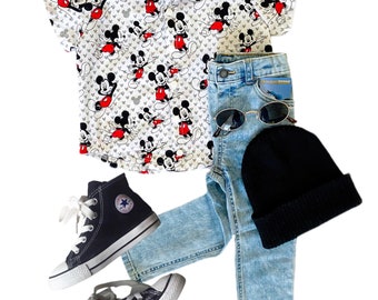 Boy&#39;s Mickey Mouse button up shirt