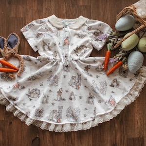 Girl’s “Peter”  lace collar dress