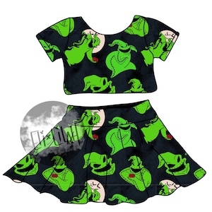 Girl’s oogie crop top & skirt set