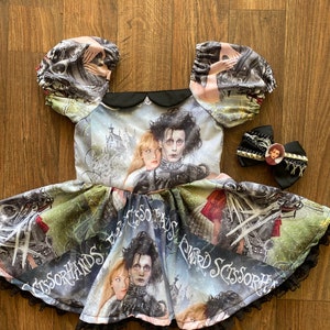 edward scissorhands prom dress Edward Scissorhands Costume Dress for Girls | Movie Costumes | Kids | Girls | XL | Black/Gray