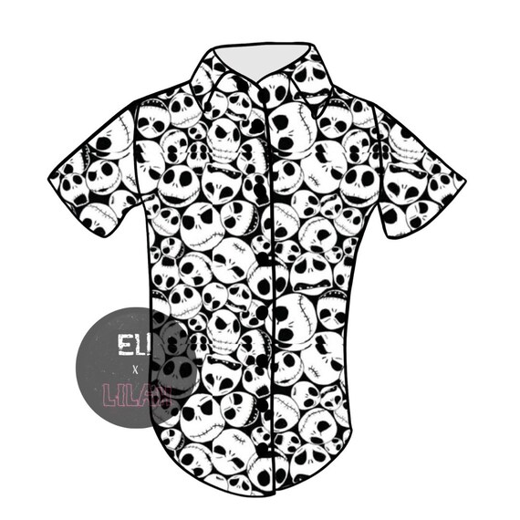 Nightmare before christmas button up shirt Clearance