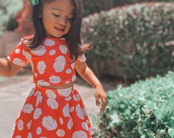 Girl’s lilo crop top & skirt set