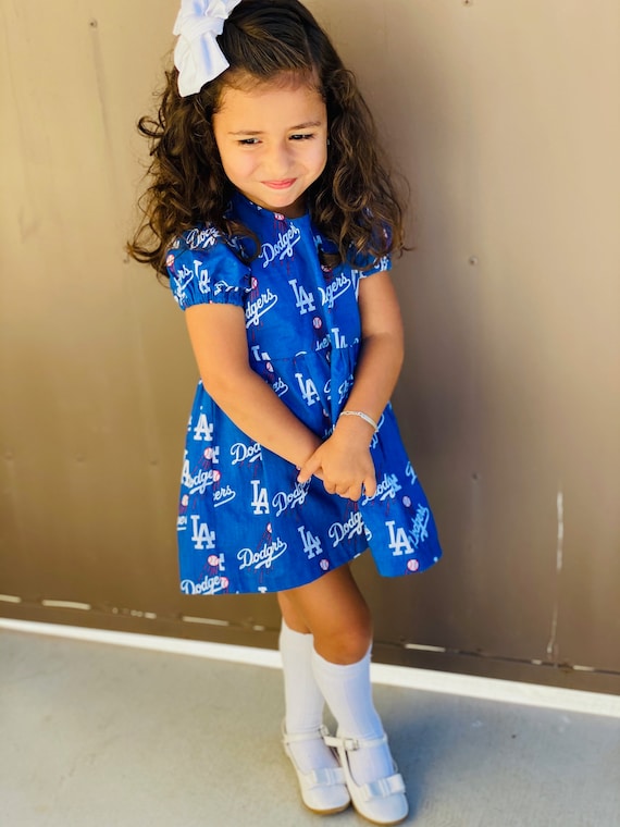 Girl's Dodgers Baseball Dress - Etsy