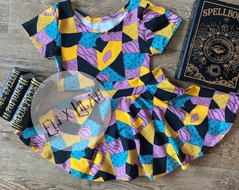 Girl’s sally crop top & skirt set
