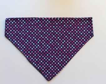 Dog Bandanas, Blue Polka Dots Bandanas, Cat Bandanas, Over the Collar Bandanas, Dog Scarfs, Cat Scarfs ,Pet Scarfs, Cute Bandanas, Pet Gifts