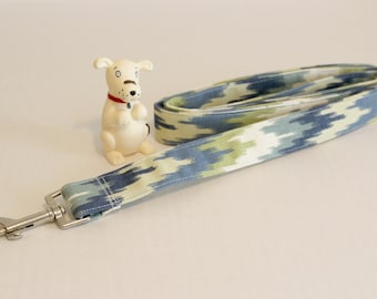 Dog Leash, Blue Dog Leash, Plaid Leash, Dog Lead, Custom Dog Leash, 5 ft Leash, Fabric Dog Leash, Traffic Dog Leash, Long Leash, Titus Leash