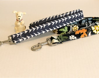 Dog Leashes, Blue Leashes, 1" Leash, Floral Dog Leash, Dog Lead, Any Length Dog Leash, 5 ft Leash,Traffic Leash,Training Leash, Pink Leash