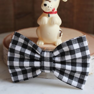 Dog Bow Tie, Black White Dog Bow Tie, Plaid Print Dog Bow Tie, Fall Print Bow Tie, Plaid Cat Bow Tie, Pet Accessories,Pet Gifts,Pet Bow Ties