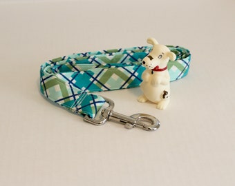 Dog Leash, Blue Dog Leash, Plaid Leash, Dog Lead, Custom Dog Leash, 5 ft Leash, Cute Dog Leash, Traffic Dog Leash, Long Leash, Tyler Leash