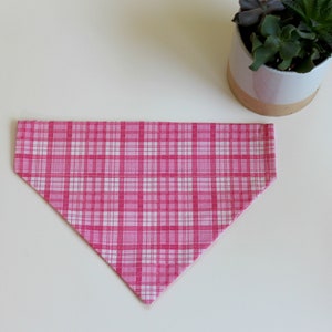 Dog Bandanas, Cat Bandanas, Pink Bandanas, Over the Collar Bandanas, Dog Scarfs, Pet Gifts, Plaid Bandanas, Cute Bandanas, Cat Scarfs