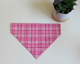 Dog Bandanas, Cat Bandanas, Pink Bandanas, Over the Collar Bandanas, Dog Scarfs, Pet Gifts, Plaid Bandanas, Cute Bandanas, Cat Scarfs