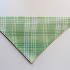 Dog Bandanas, Cat Bandanas, Green Bandanas, Over the Collar Bandanas, Dog Scarfs, Pet Bandanas, Plaid Bandanas, Cat Scarfs, Pet Gifts