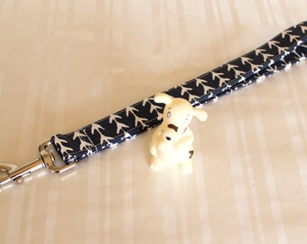 Traffic Dog Leash, Blue White Dog Leash, 1" Dog Leash, Dog Lead, Fabric Leash, 5 ft Dog Leash, Gifts for Pets, Custom Leash, Rufus Leash