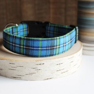 Blaues Hundehalsband, Blau kariertes Hundehalsband, Trendy Hundehalsbänder, Handgemachte Haustierhalsbänder, Benutzerdefinierte Hundehalsband, Verstellbare Hundehalsbänder, Haustier Geschenke, Hunde